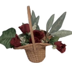 PRINCESS Farmhouse Wicker Woven Basket Flower Plant Pot Centerpiece Tan Beige